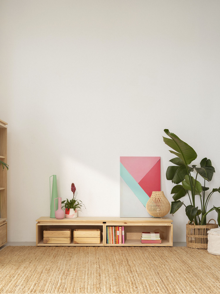 Mueble bajo de TV de madera ecológica y natural | LUFE 2