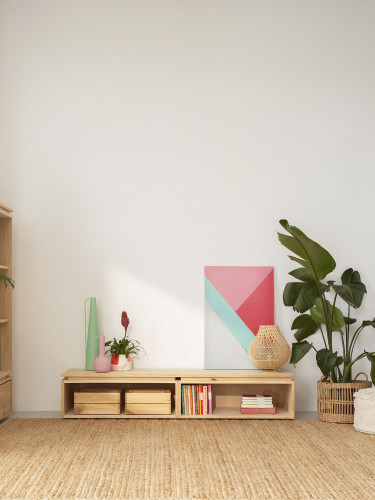 Meuble TV bas en bois écologique et naturel | LUFE