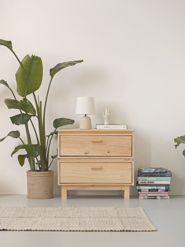 Cajonera de madera con 2 cajones 78x72 AIKA | LUFE