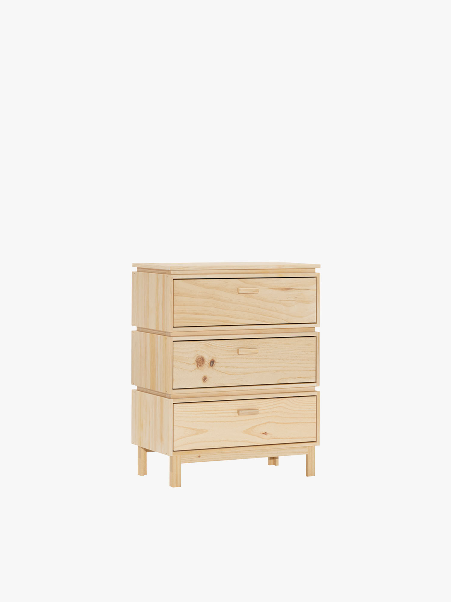 Cassettiera in legno con 3 cassetti 78x100 AIKA | LUFE