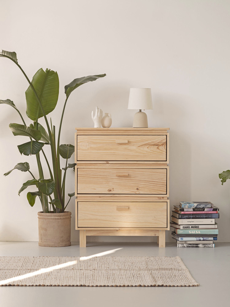 Cajonera de madera con 3 cajones 78x100 AIKA | LUFE 2