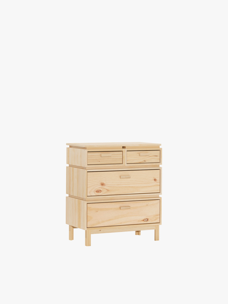 Cajonera de madera con 4 cajones 78x90 AIKA | LUFE