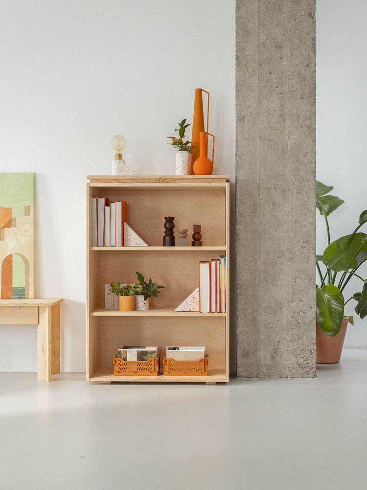 Modulo scaffale in legno naturale | LUFE 2