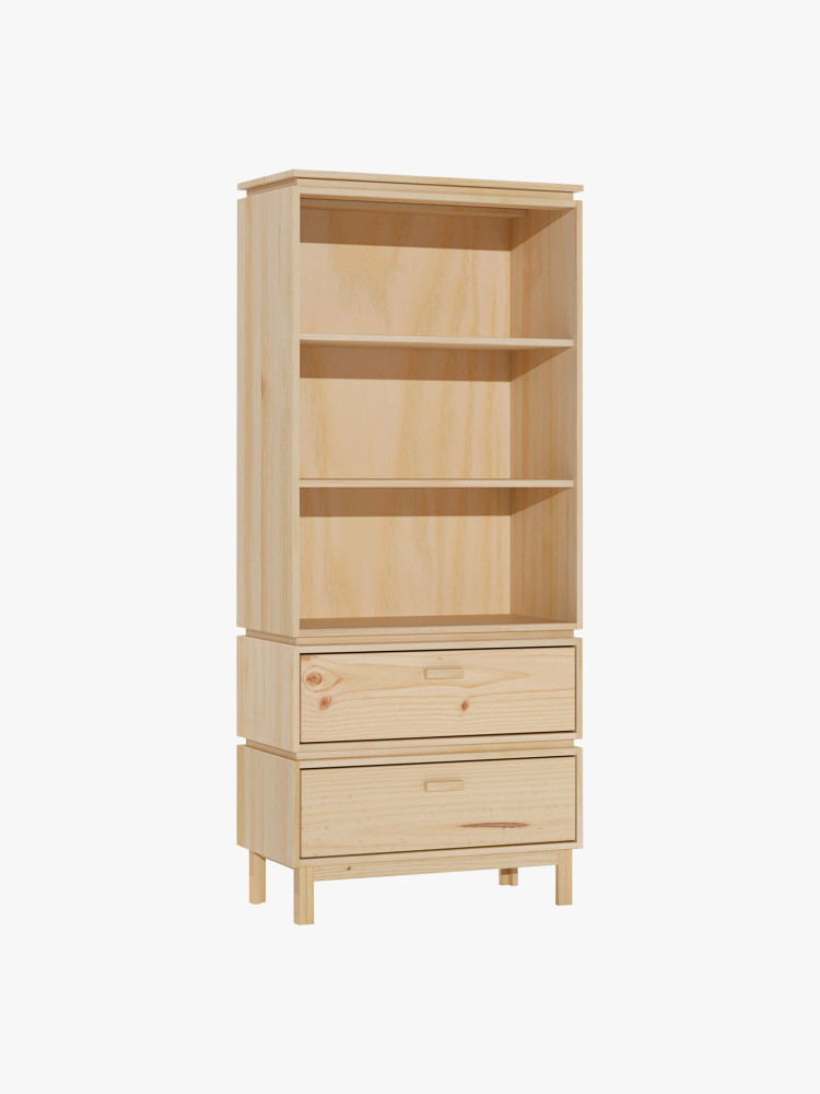 Credenza in legno naturale con cassetti e gambe | LUFE