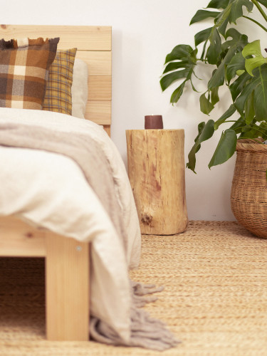 Tronco in legno naturale con ruote | LUFE