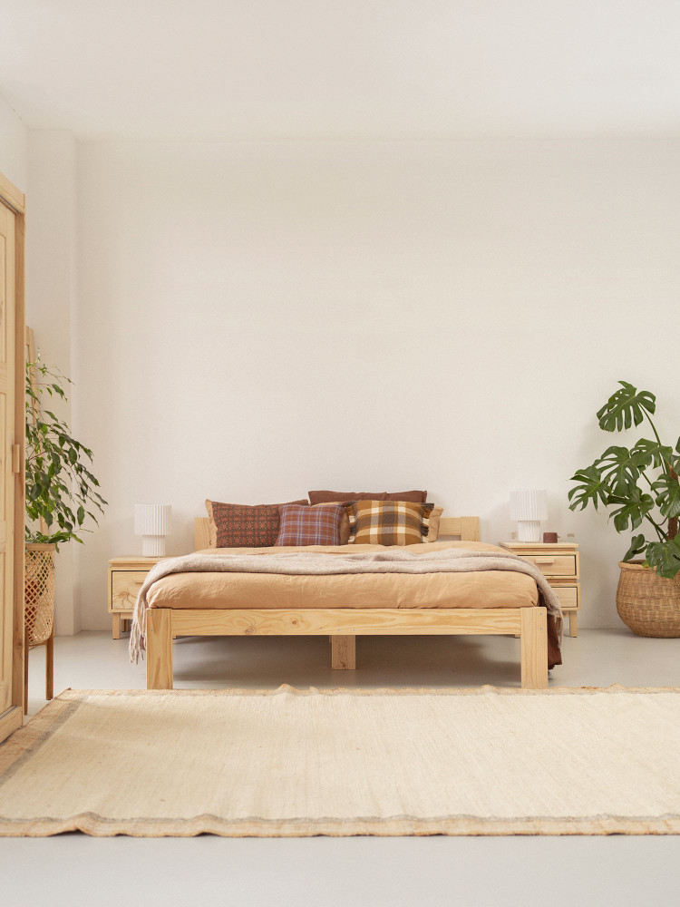 Cama LORE de casal de 160 cm em madeira | LUFE 2