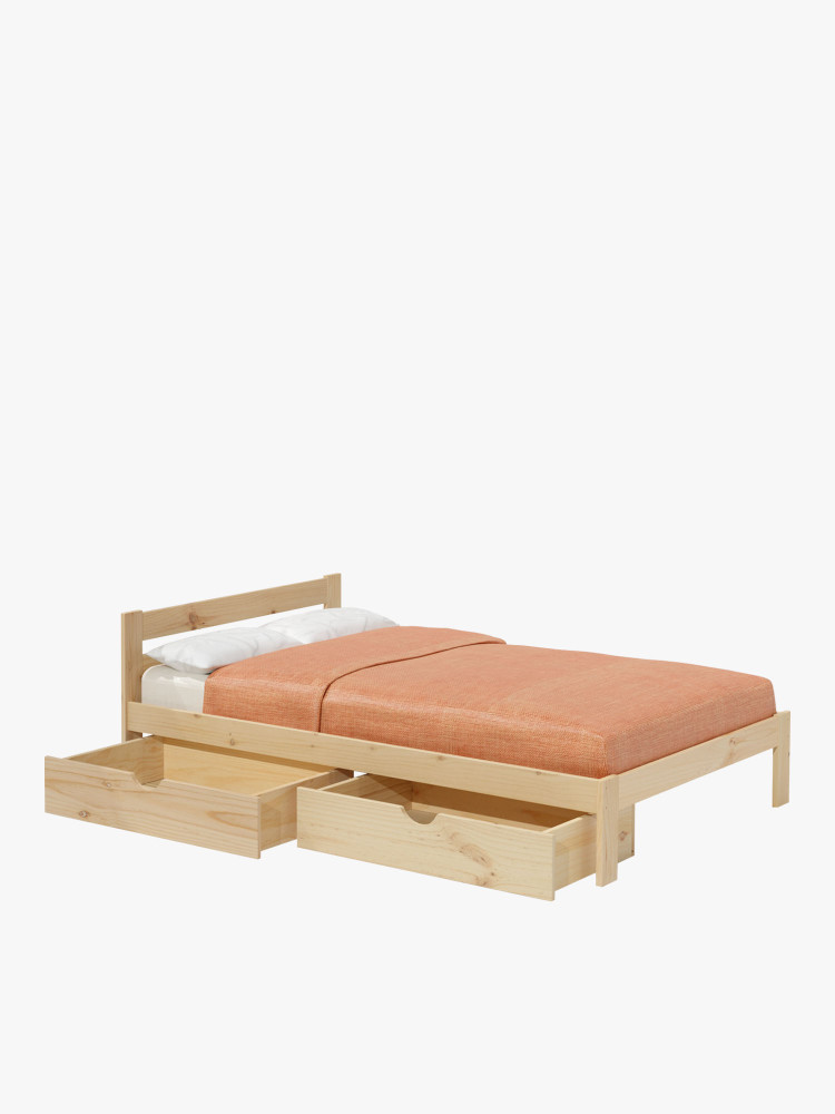 Cama LORE de casal de 135 cm com gavetas | LUFE