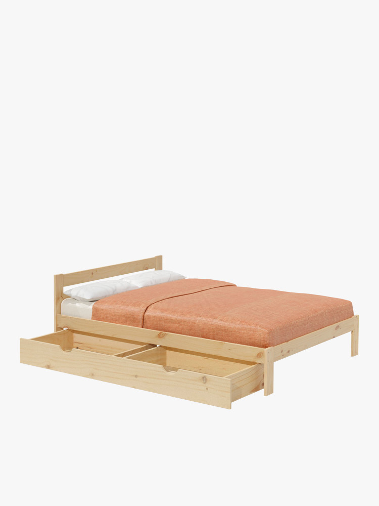 Cama doble LORE 150 cm con cajón | LUFE