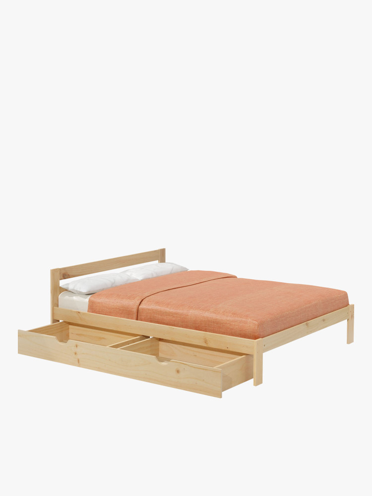 Cama LORE de casal de 180 cm com gaveta comprida | LUFE