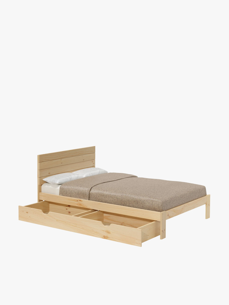 Cama doble TESTA 140 cm con cajón | LUFE