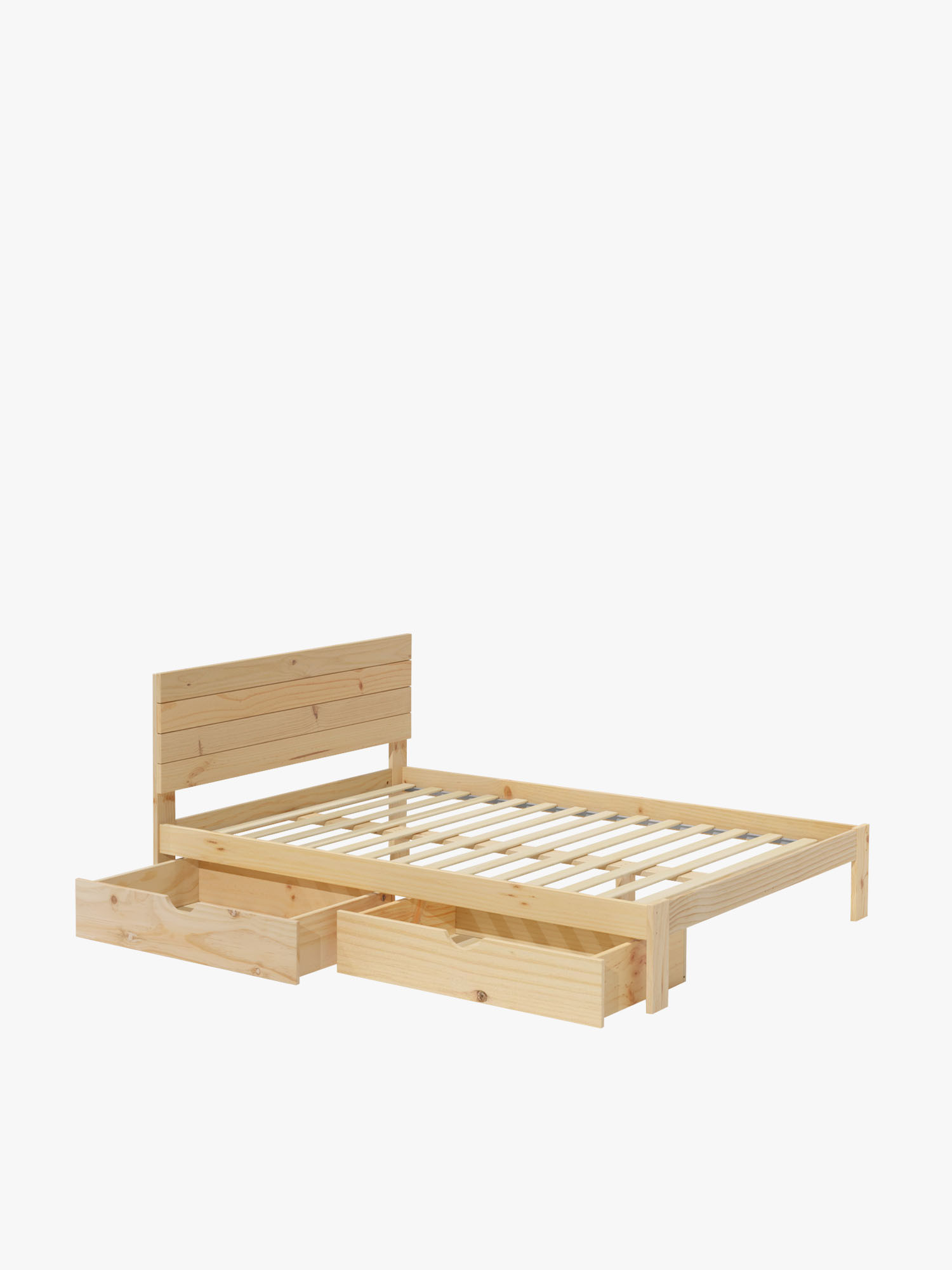 Lit double TESTA 160 cm avec 2 tiroirs | LUFE