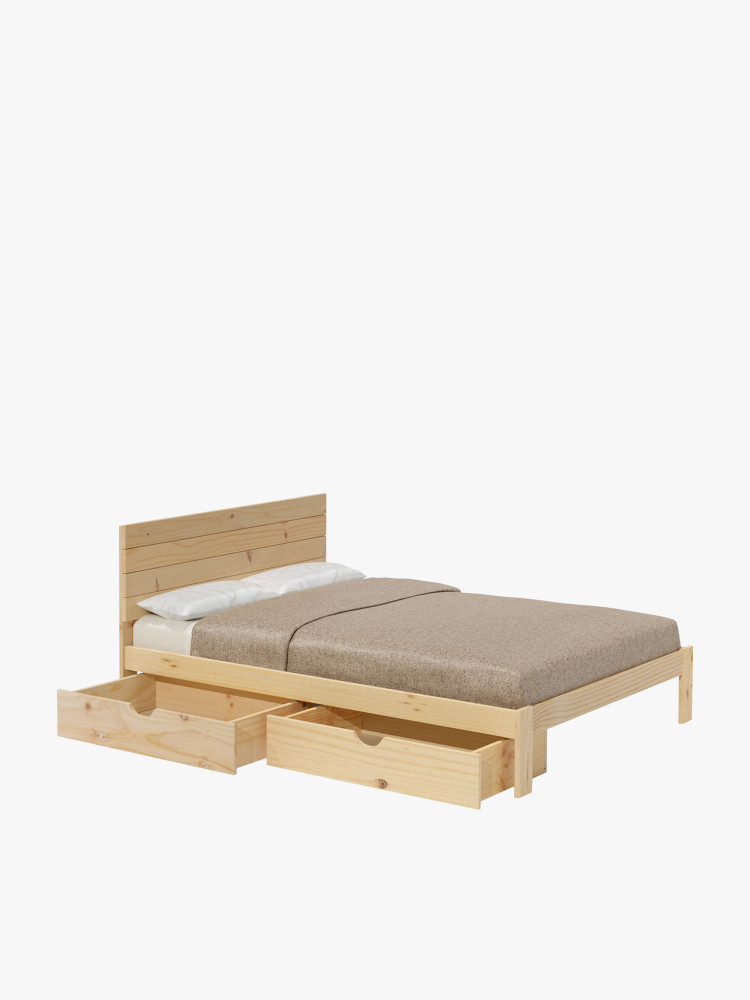 Cama TESTA de casal de 160 cm com gavetas | LUFE