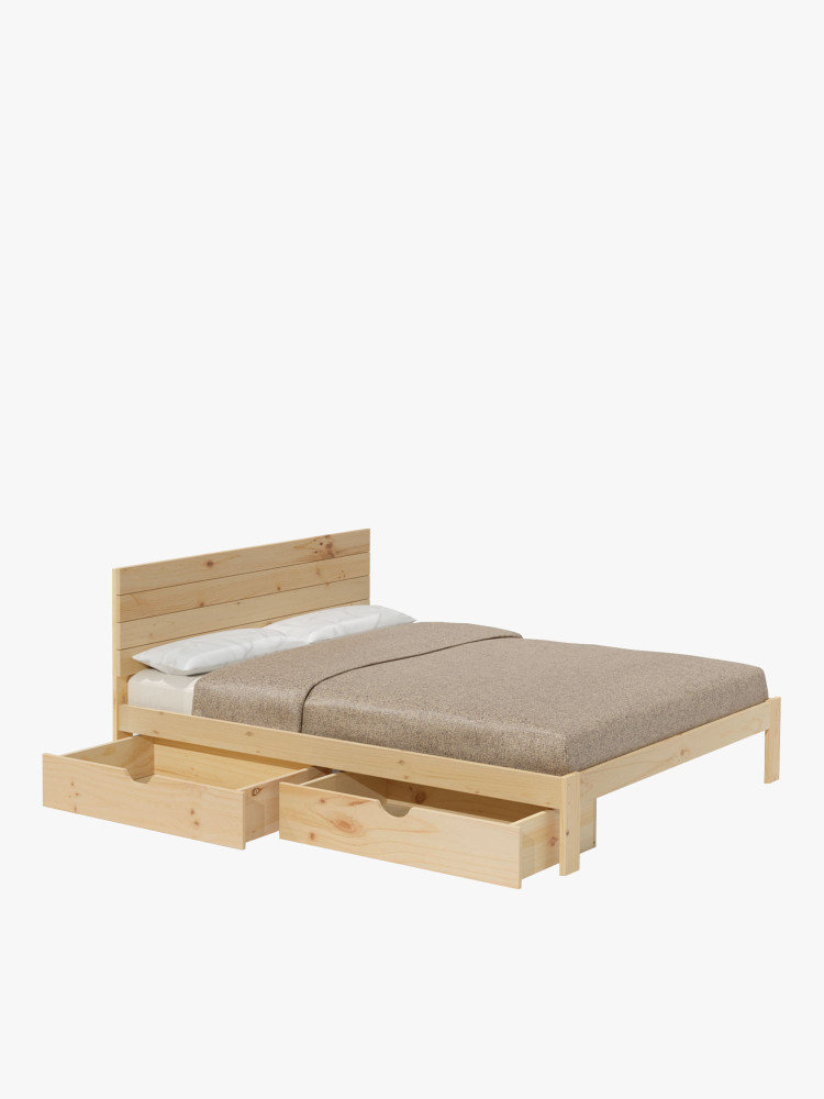 Cama doble TESTA 180 con cajones | LUFE