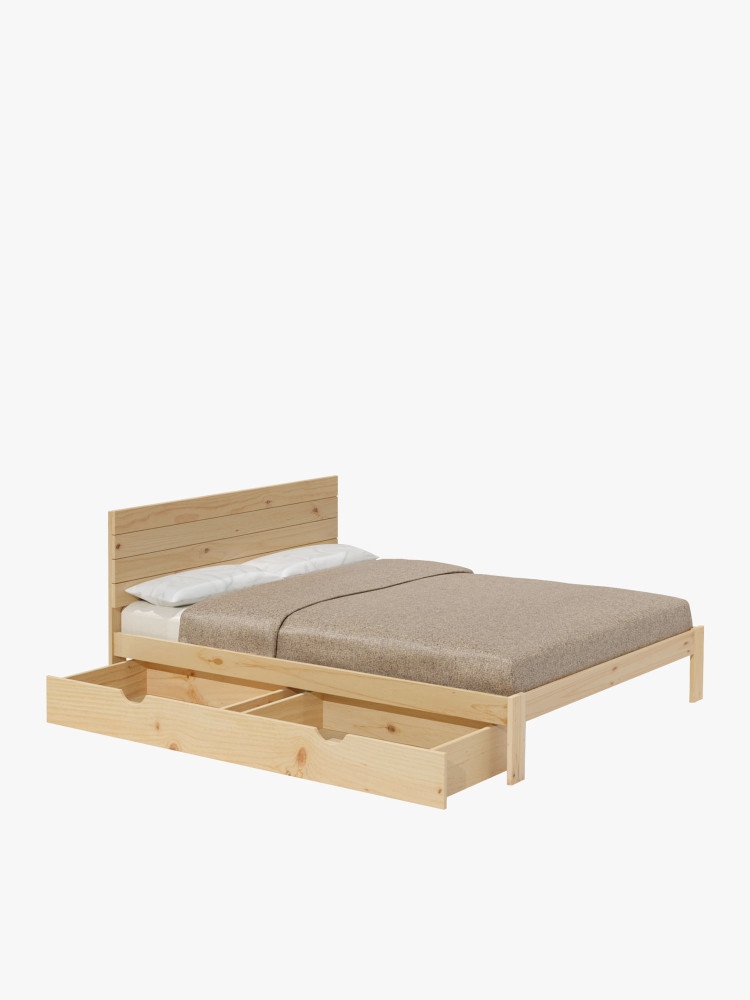 Lit double TESTA 180 cm avec 1 tiroir | LUFE