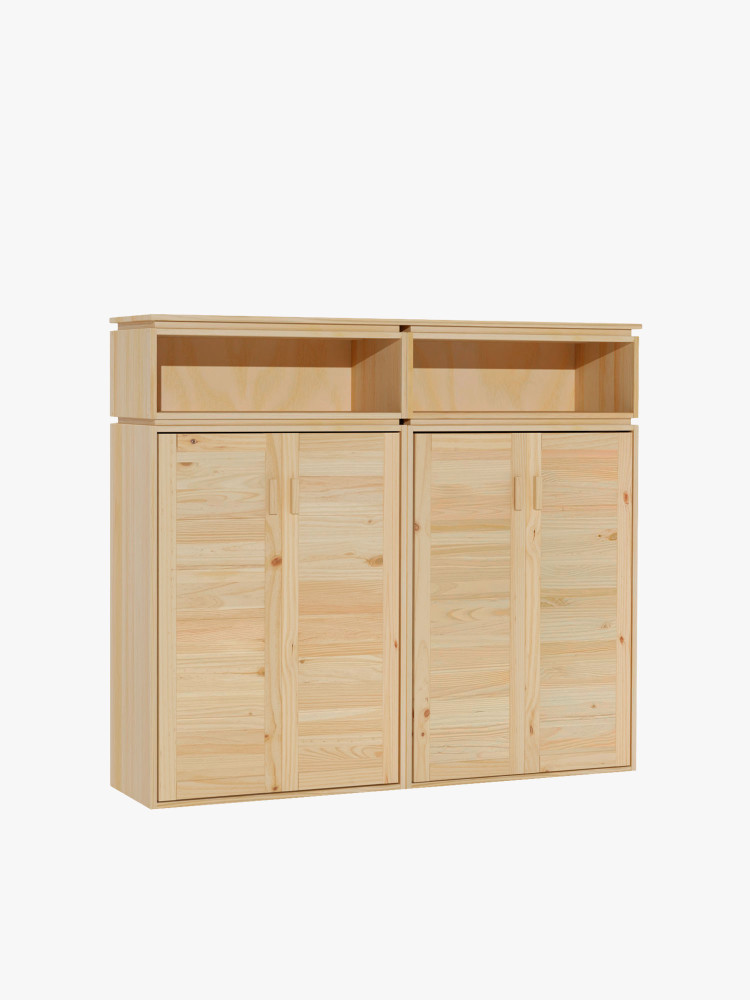 Armoire double d'entrée en bois naturel | LUFE