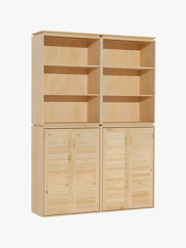 Placard en bois avec double espace de rangement | LUFE