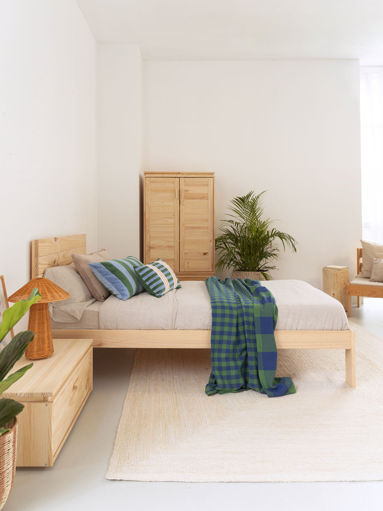 Letto singolo TESTA da 105 cm in legno | LUFE 2