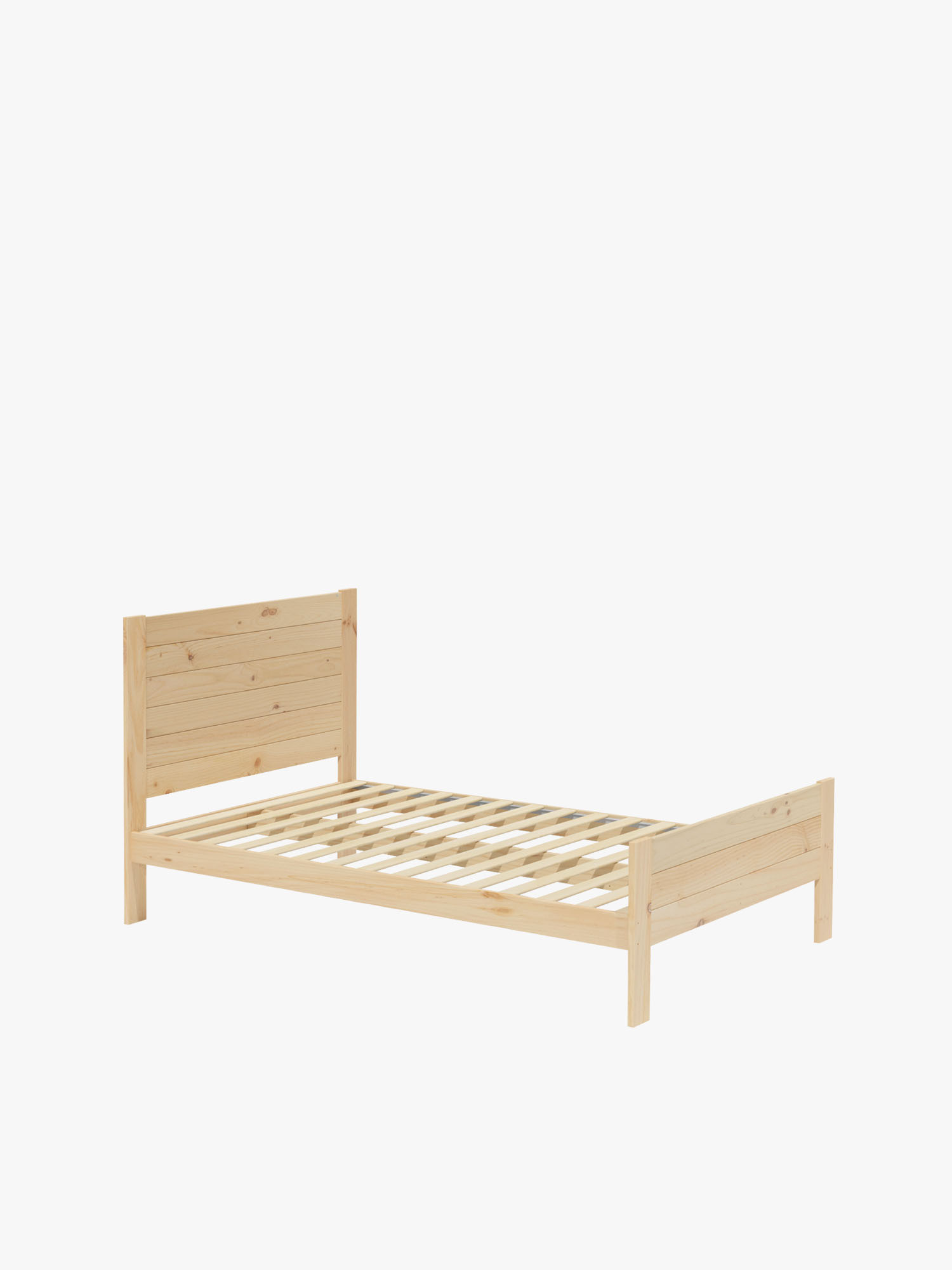 Letto 140 in legno massello di pino stile rustico | LUFE