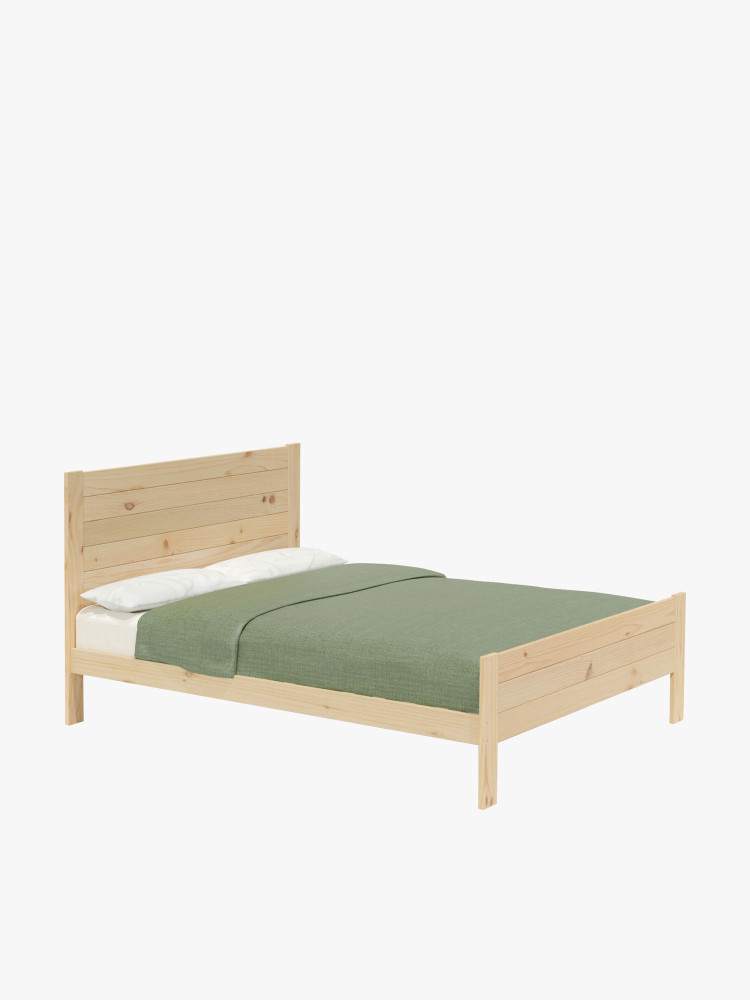 Cama 180 de madera maciza de pino estilo caserío | LUFE