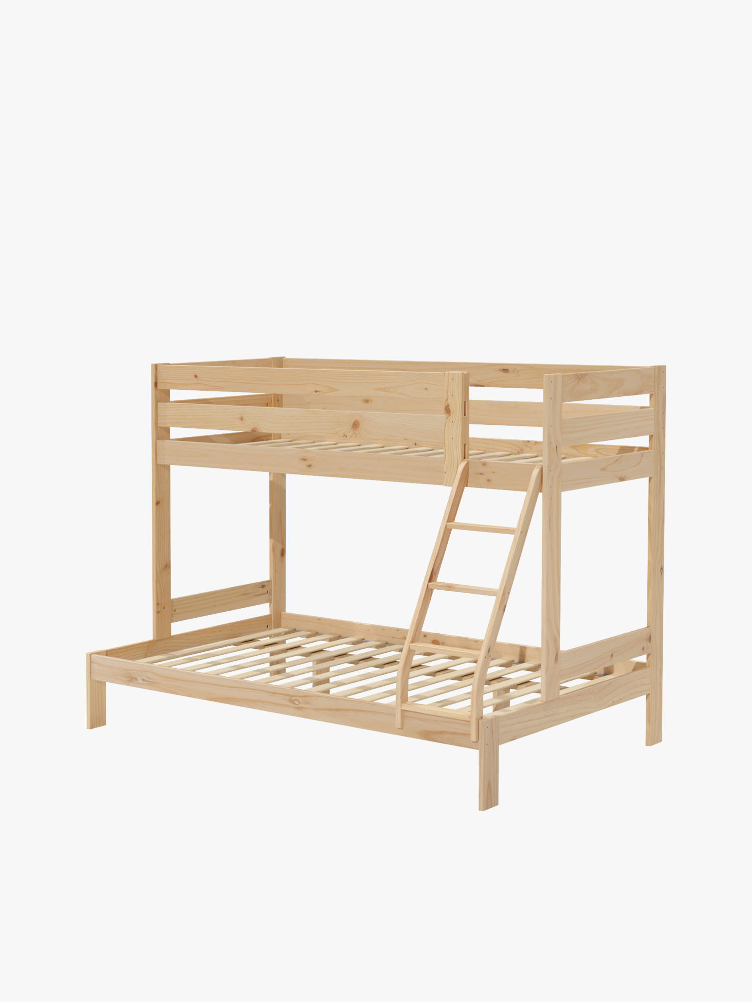 Letto a castello a 3 posti 90 e 135 in legno | LUFE