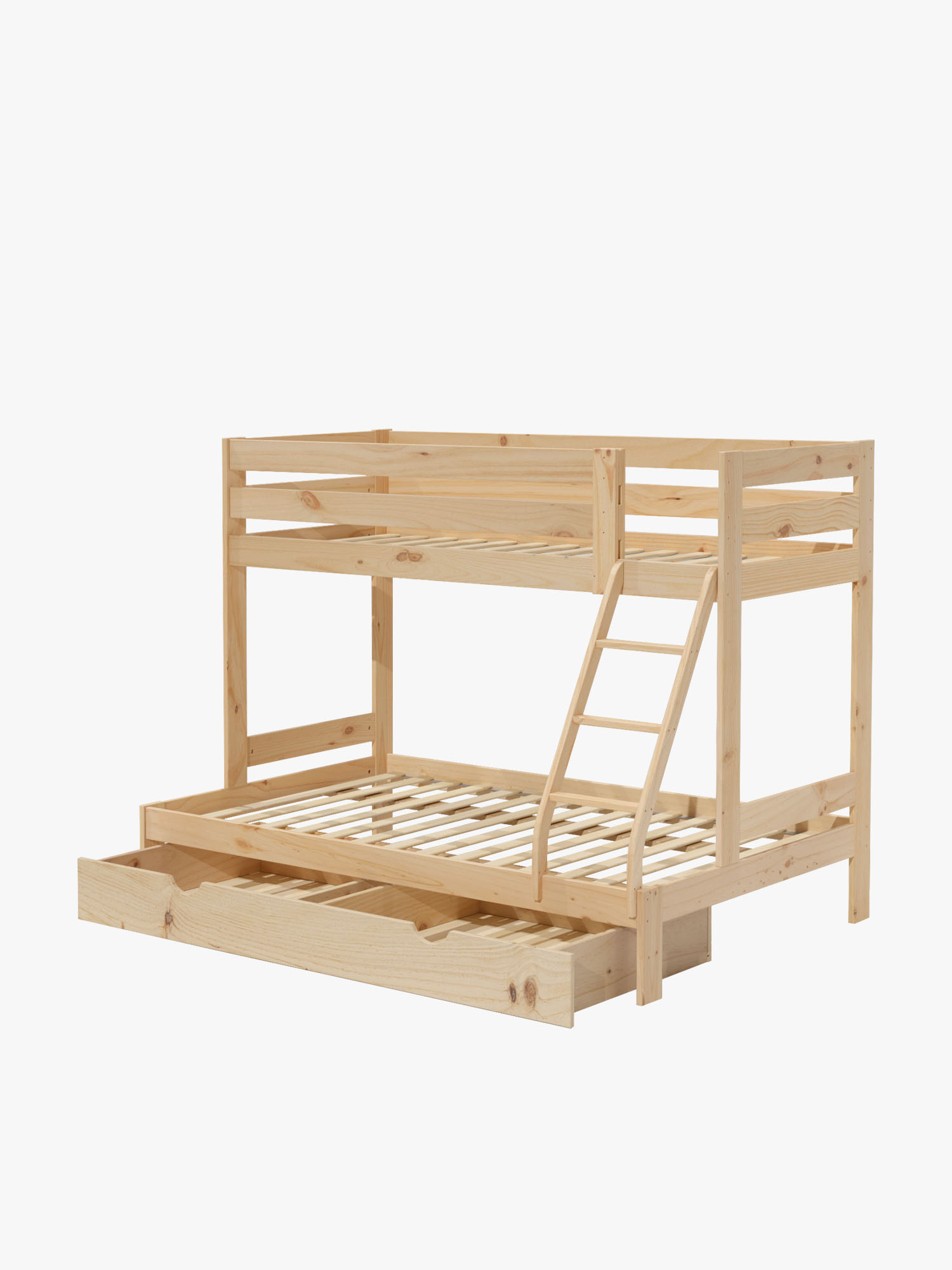 Litera triple cama 90 y 140 con cajón | LUFE