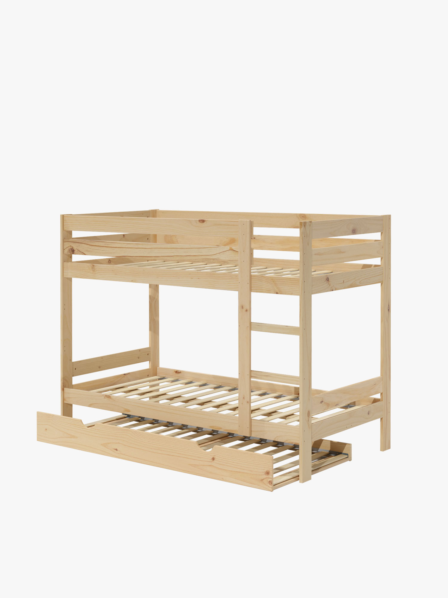 Letto a castello triplo 105 in legno di pino | LUFE