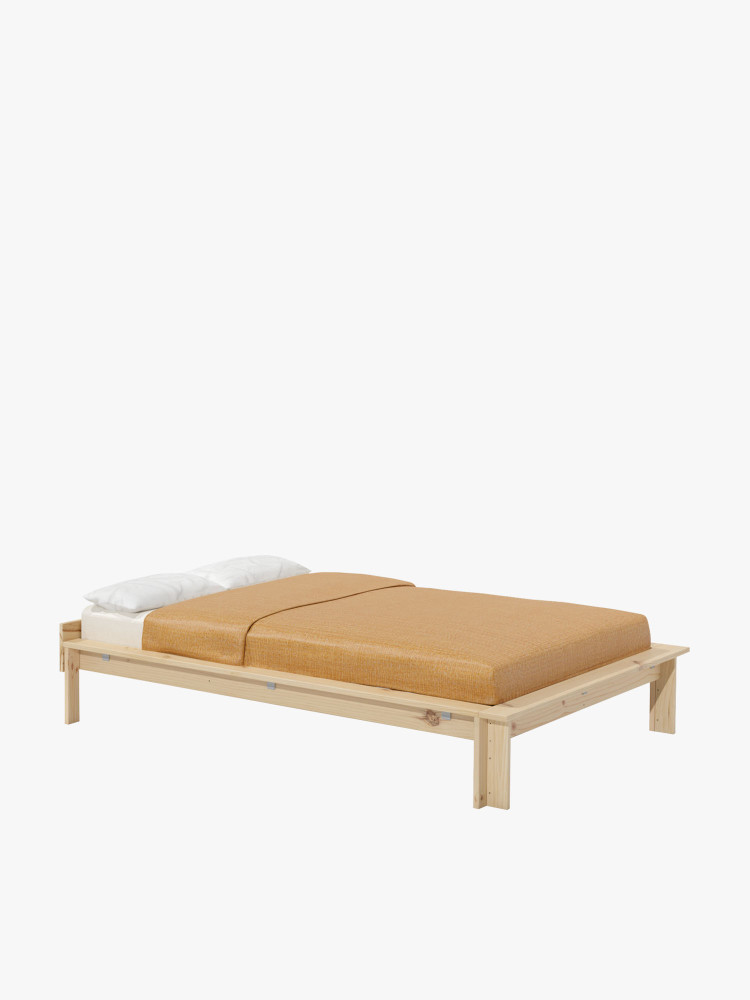 Lit double en bois LUR 140 cm en bois | LUFE
