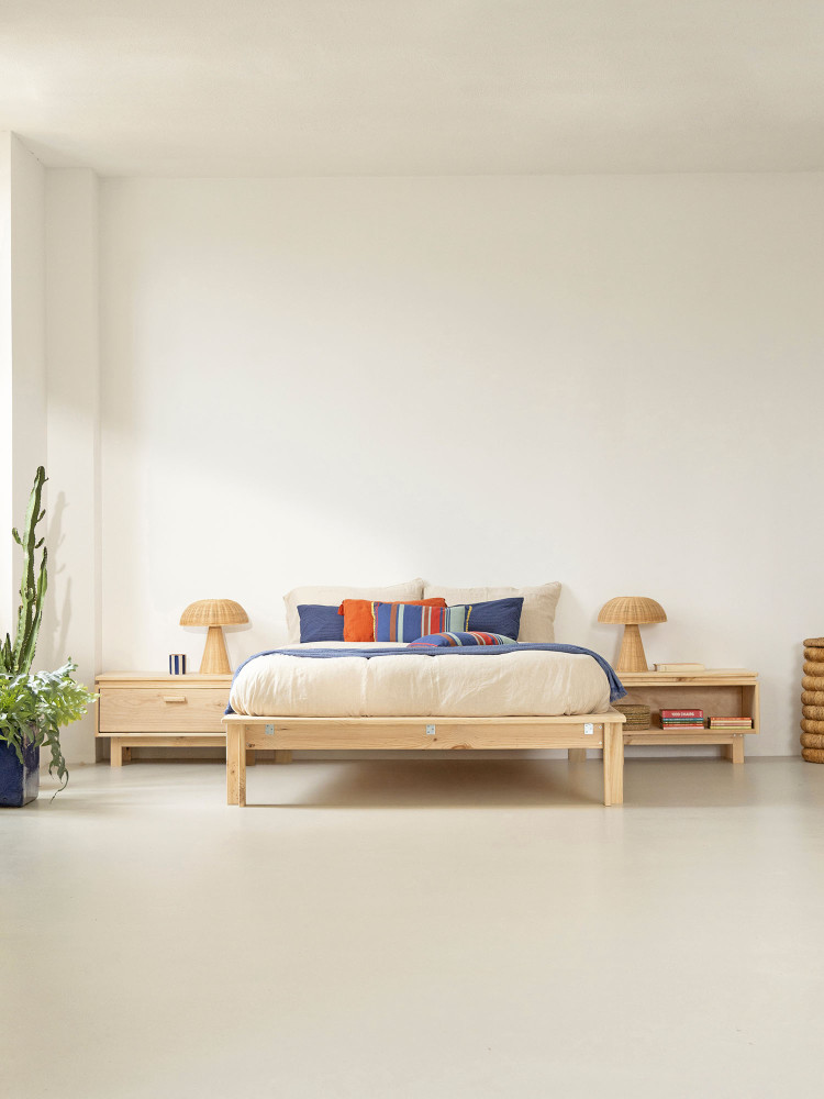 Lit double en bois LUR 160 cm en bois | LUFE 2