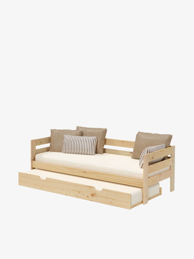 Divã infantil com gaveta-cama LORE em madeira de 80 cm | LUFE