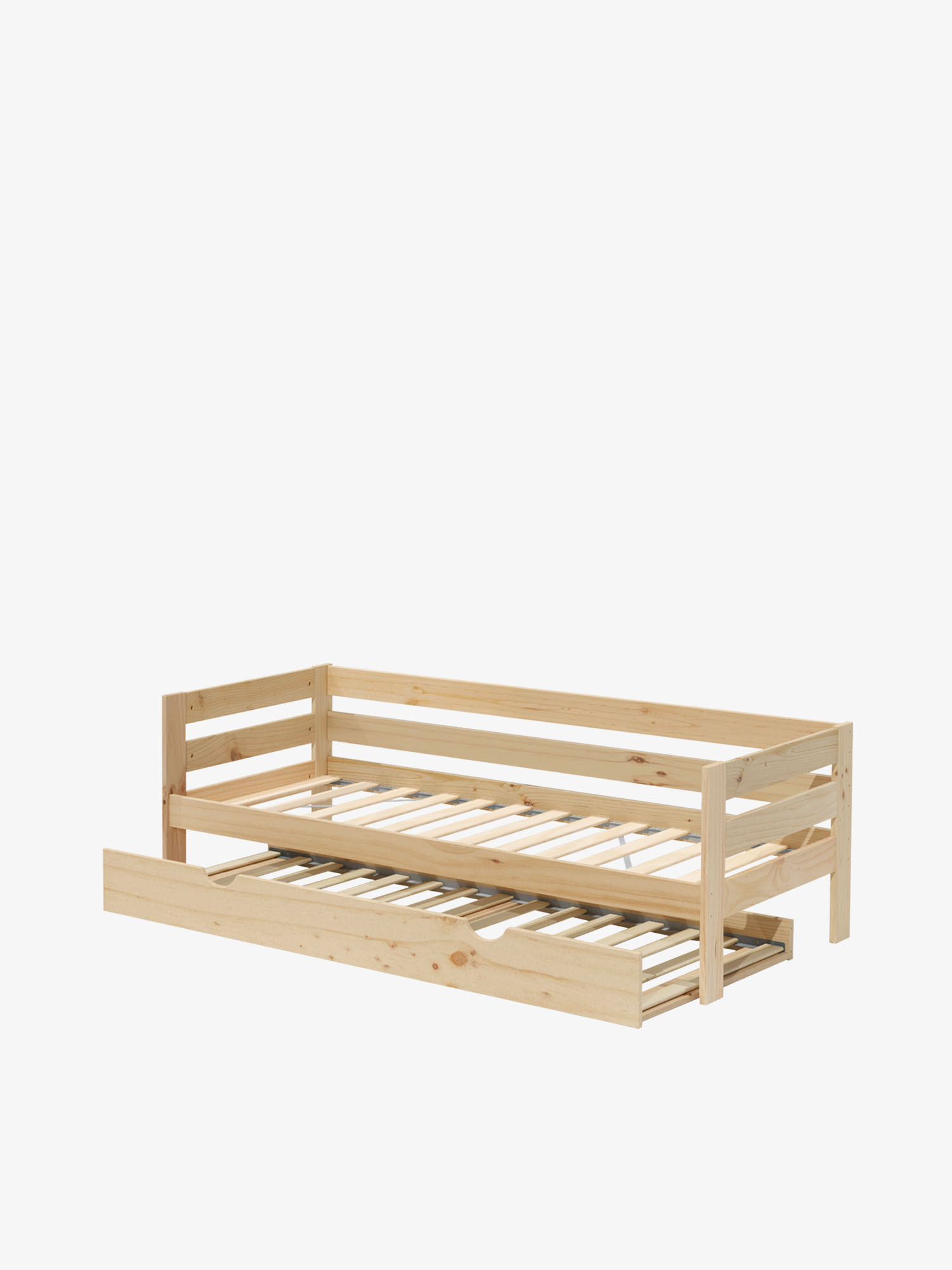 Divã 90 cm de madeira com gaveta-cama | LUFE