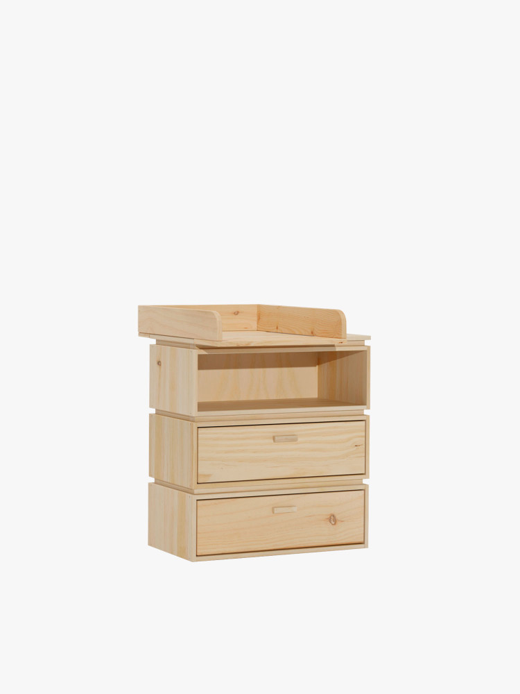 Commode modulaire avec plan à langer amovible pour bébé