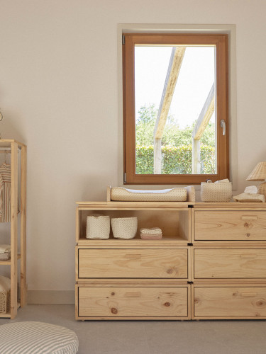 Commode modulaire avec plan à langer amovible pour bébé