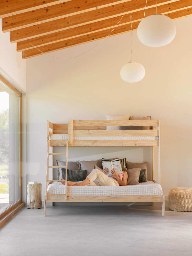 Lit superposé triple en bois lits 90 et 140 | LUFE 2
