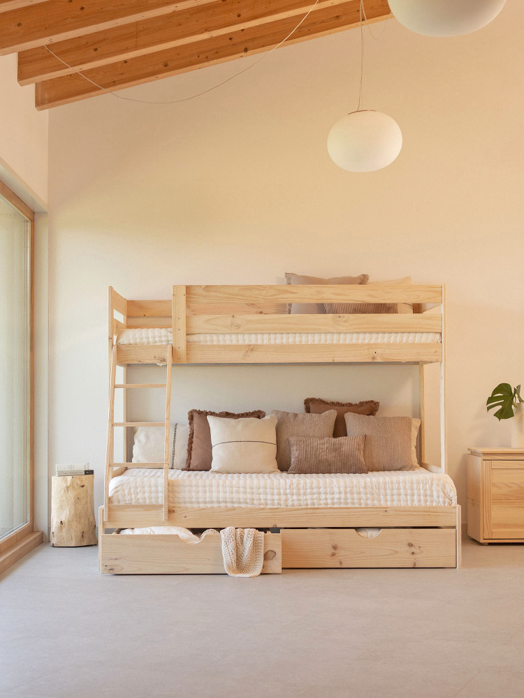 Beliche de casal cama 90 e 140 com gavetas | LUFE 2