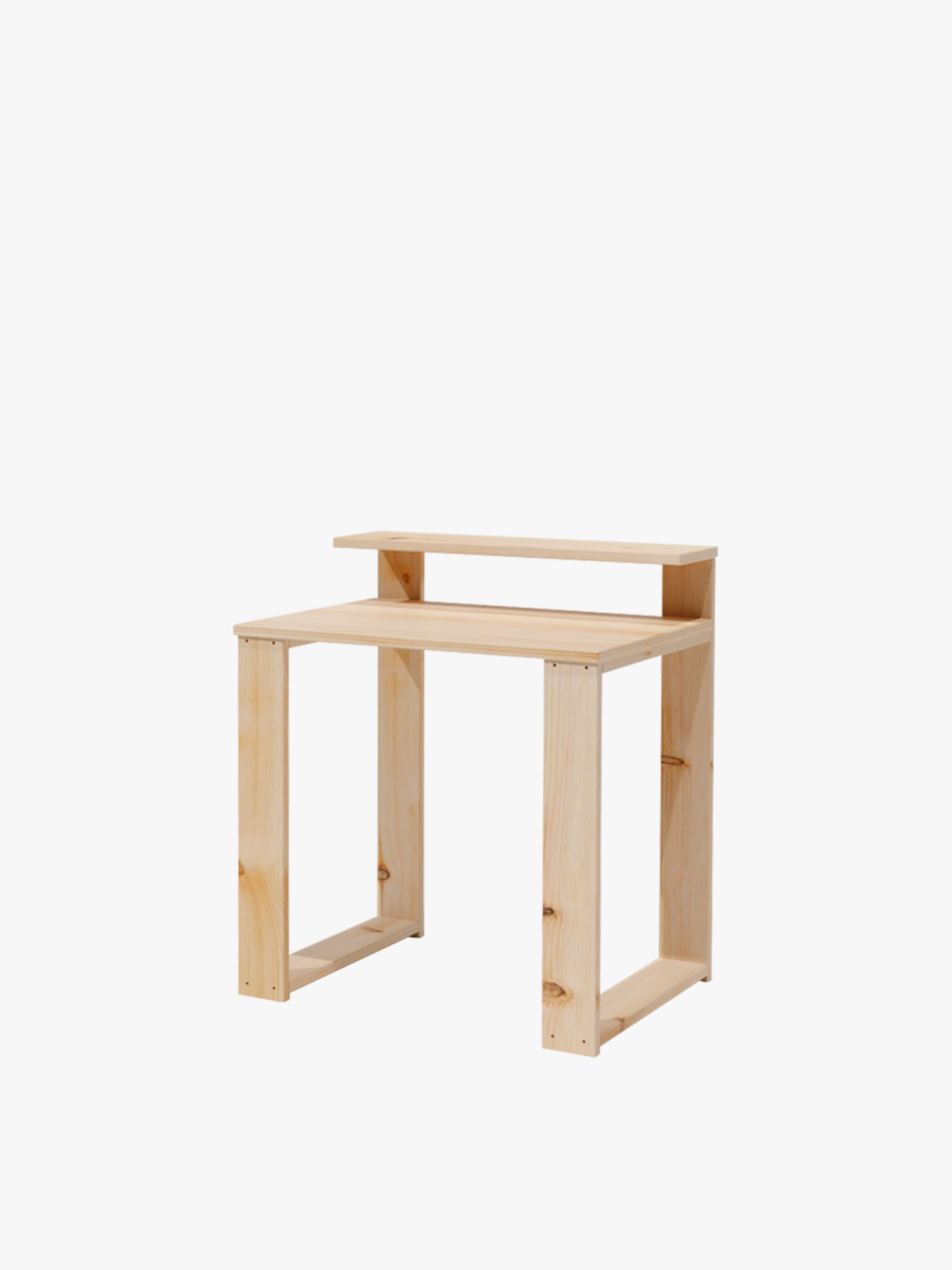 Escritorio de madera natural con cajones