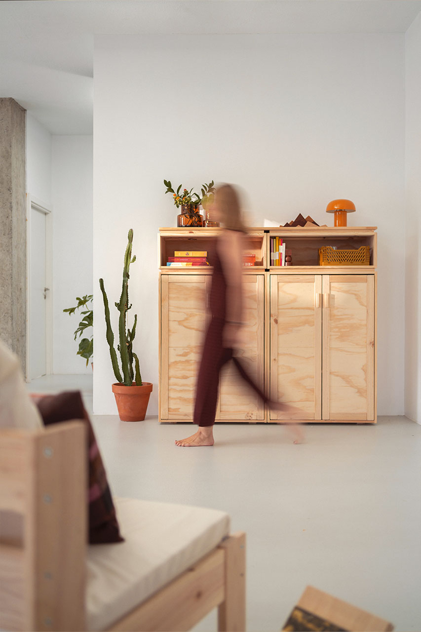 Imagen de ambiente 1 para:Armario para el recibidor de madera natural